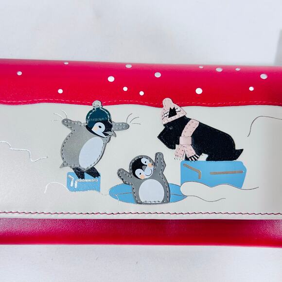 Radley London Hole Lotta Fun Wallet Large White Red Leather Flap New - Picture 7 of 12